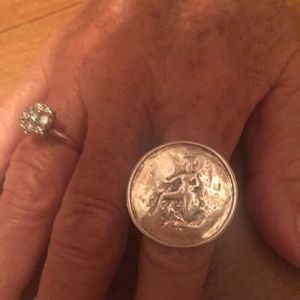 Silpada Size 9 Silver Coin Ring